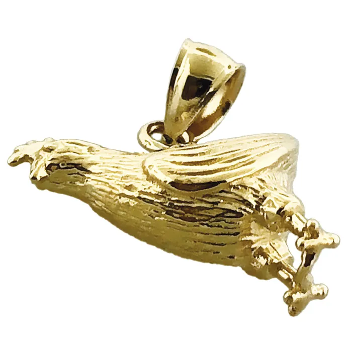 Goldia 14K Gold Hen Charm Charm Necklaces