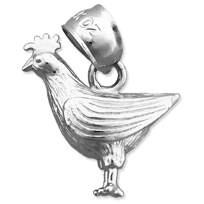Goldia 14K Gold Hen Charm Charm Necklaces