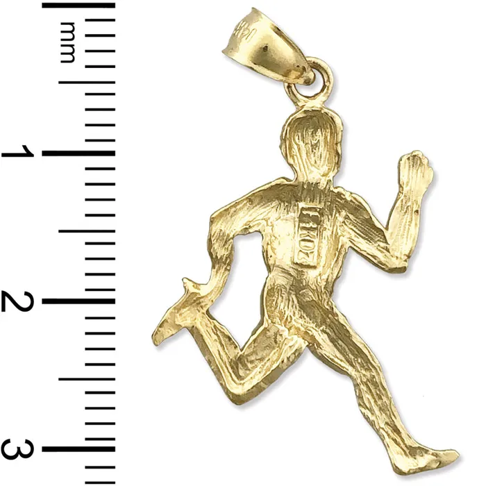Goldia 14K Gold Olympic Runner Pendant PreStyled Sets