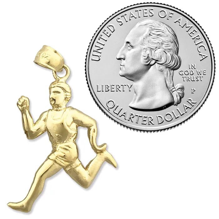 Goldia 14K Gold Olympic Runner Pendant PreStyled Sets