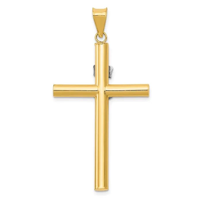Goldia 14k Twotone Gold INRI Crucifix Pendant Rings