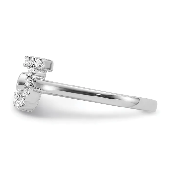 Goldia 14k White Gold 16 Ct Lab Grown Diamond VSSI G Initial J Adjustable Ring Rings