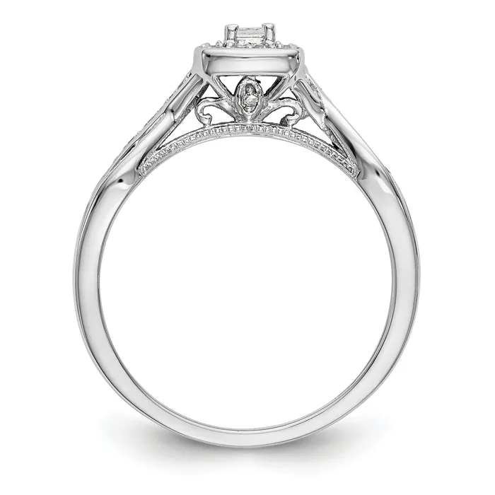 Goldia 14K White Gold Lab Grown VSSI G Diamond Engagement Ring Rings
