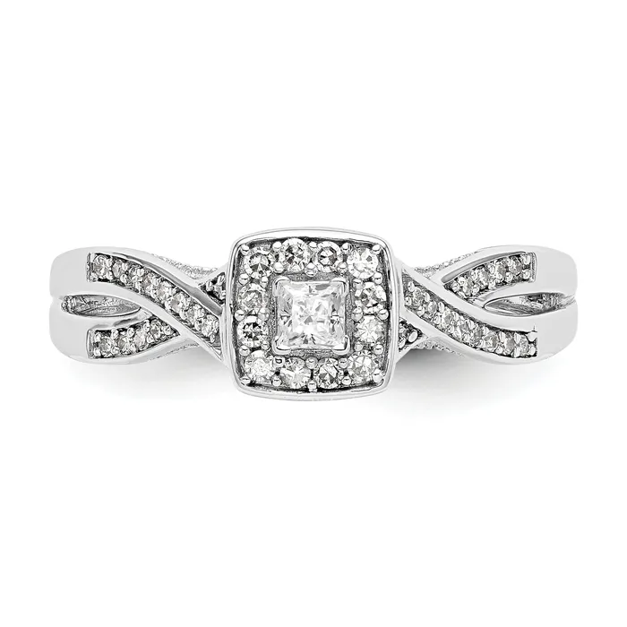 Goldia 14K White Gold Lab Grown VSSI G Diamond Engagement Ring Rings
