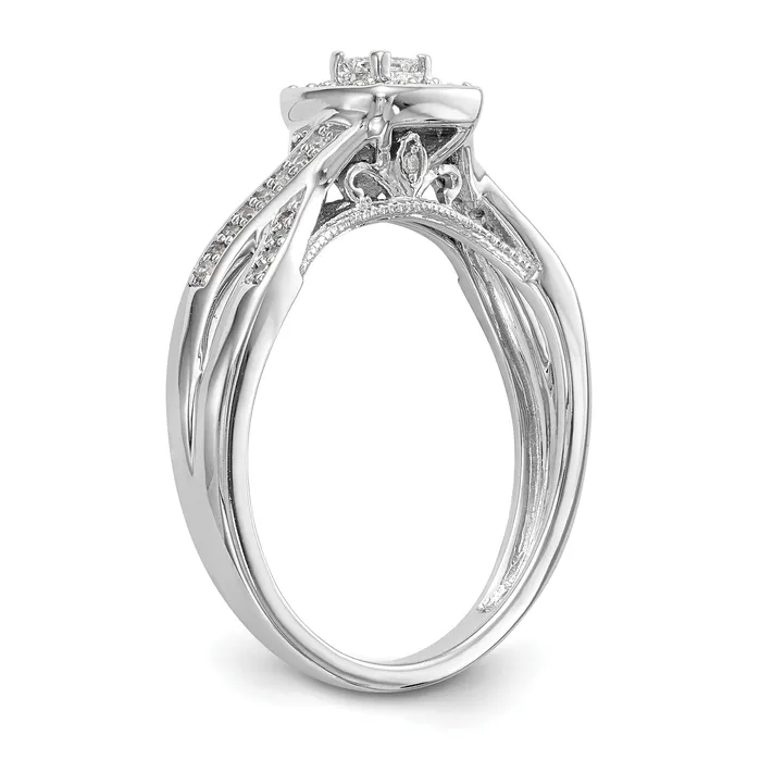 Goldia 14K White Gold Lab Grown VSSI G Diamond Engagement Ring Rings