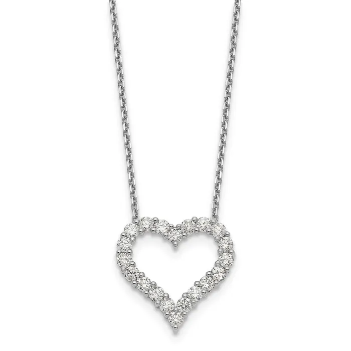 Goldia 14K White GoldTrue Origin Lab Grown Real Diamond VSSI D E F Heart Pendant Necklace Necklaces Goldia 14K White GoldTrue Origin Lab Grown Real Diamond VSSI D E F Heart Pendant Necklace Necklaces