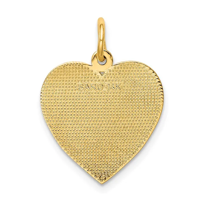 Goldia 14k Yellow Gold GRANDMA Heart Charm Charm Necklaces