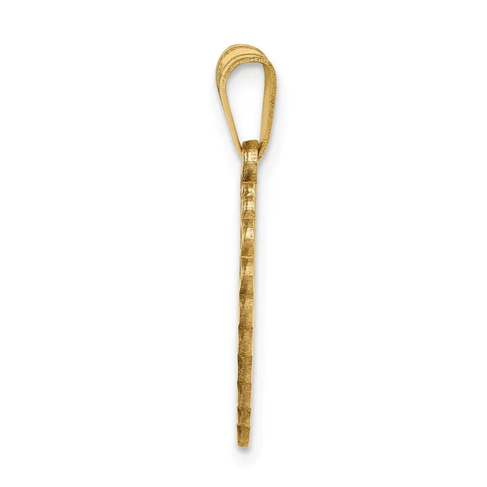 Goldia 14k Yellow Gold Polished Border Heart Pendant Necklaces