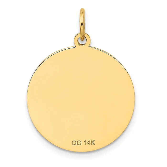Goldia 14k Yellow Gold Yorkshire Terrier Disc Charm Charm Necklaces