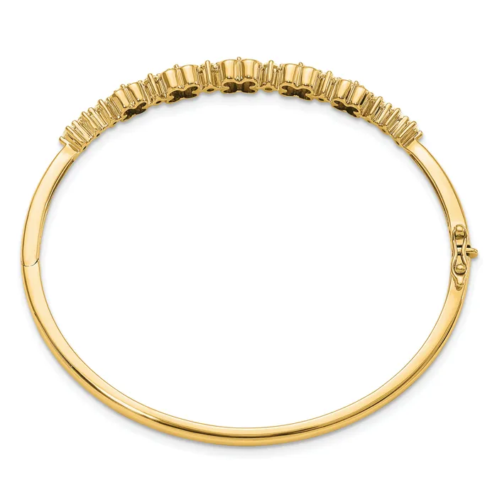 Goldia Bracelets 14k Yellow Gold Lab Grown Diamond VSSI FGH Bangle Bracelet