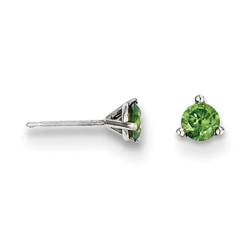 goldiaca 14k 33ct Green Diamond Stud Earrings Earrings