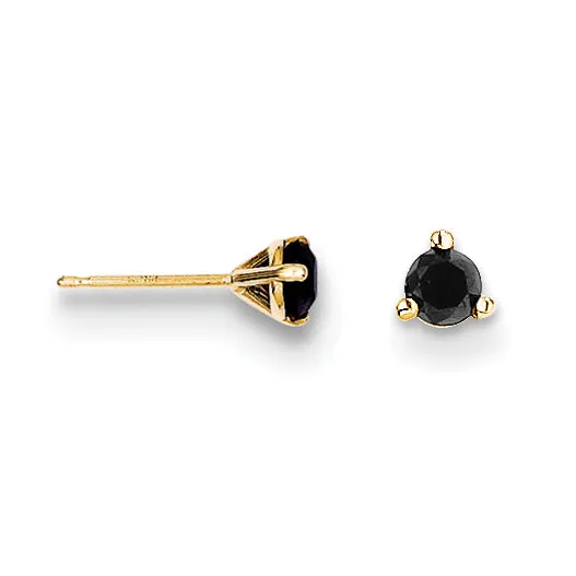 goldiaca Earrings 14k 25ct Black Diamond Stud Earrings