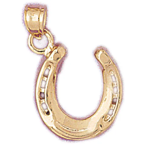 Goldia Charm Necklaces 14K Gold 15MM Western Horseshoe Charm