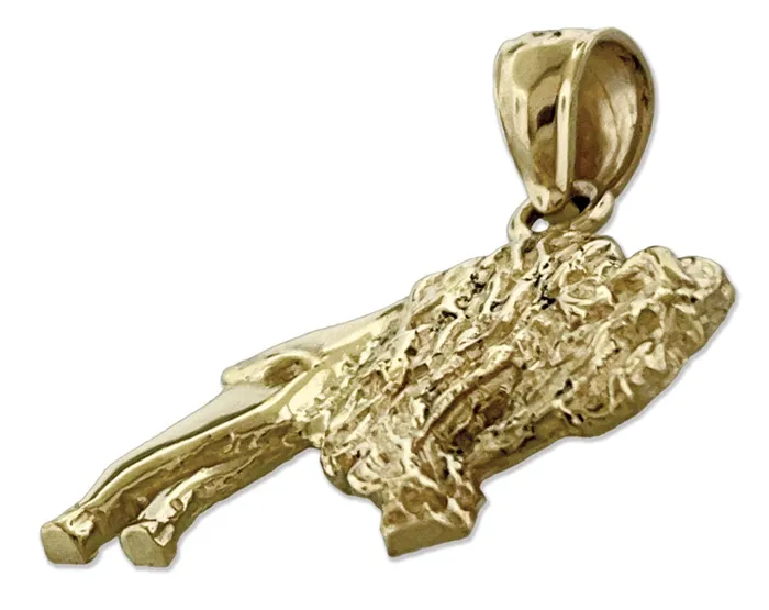 Goldia Charm Necklaces 14K Gold Aggressive Bison Charm