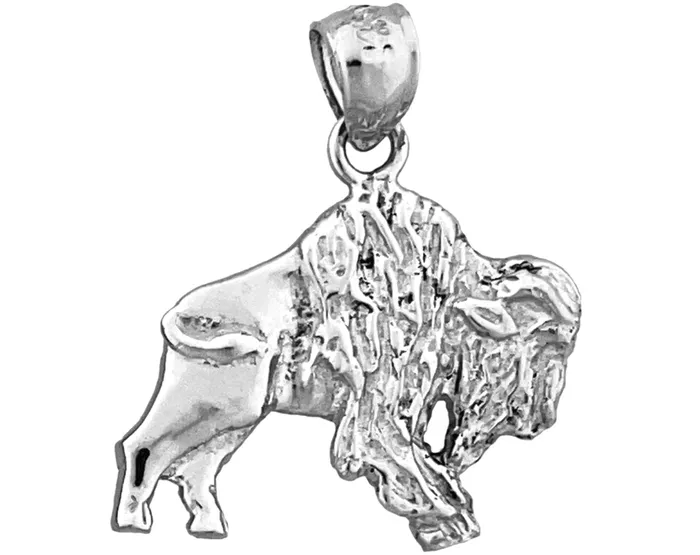 Goldia Charm Necklaces 14K Gold Aggressive Bison Charm