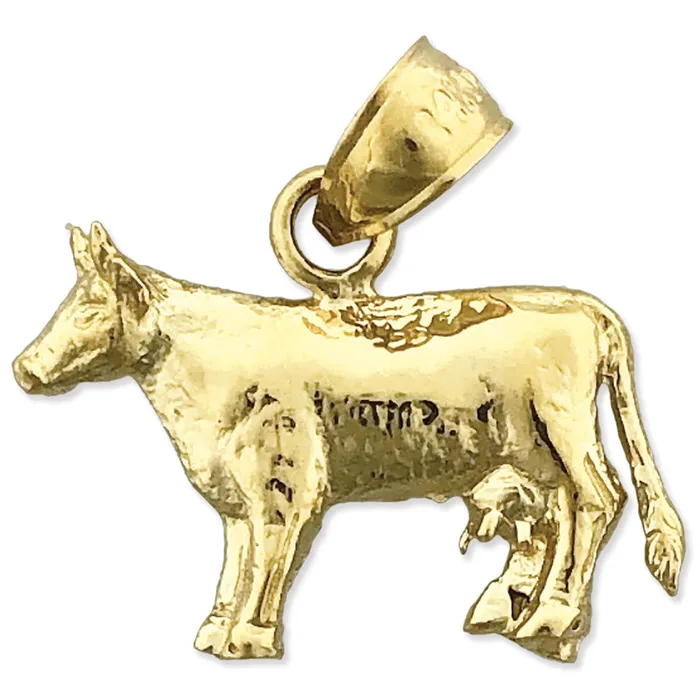 Goldia Charm Necklaces 14K Gold Cow Mini Charm