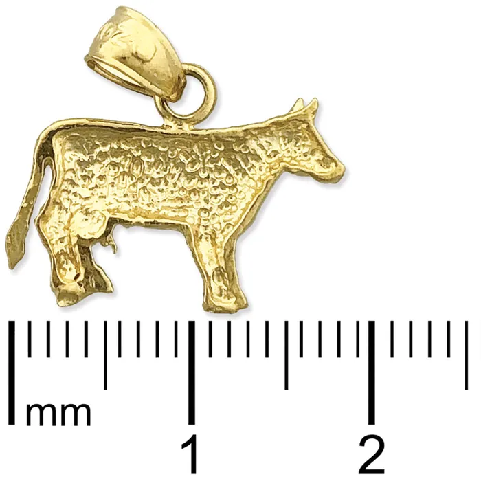 Goldia Charm Necklaces 14K Gold Cow Mini Charm
