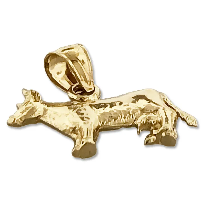Goldia Charm Necklaces 14K Gold Cow Mini Charm