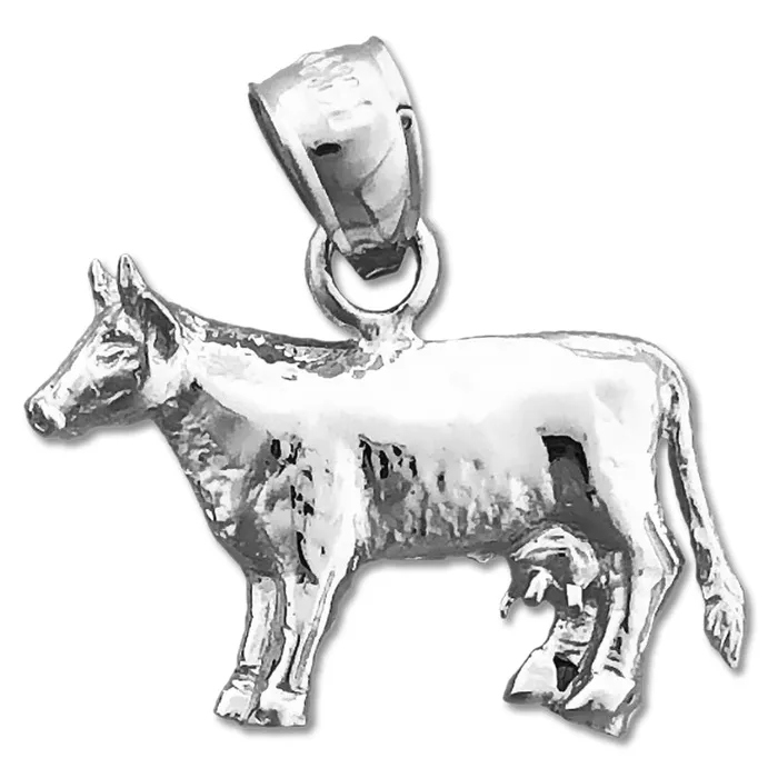 Goldia Charm Necklaces 14K Gold Cow Mini Charm