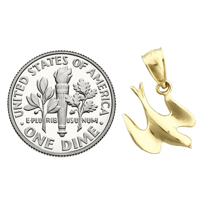 Goldia Charm Necklaces 14K Gold Dove Mini Charm