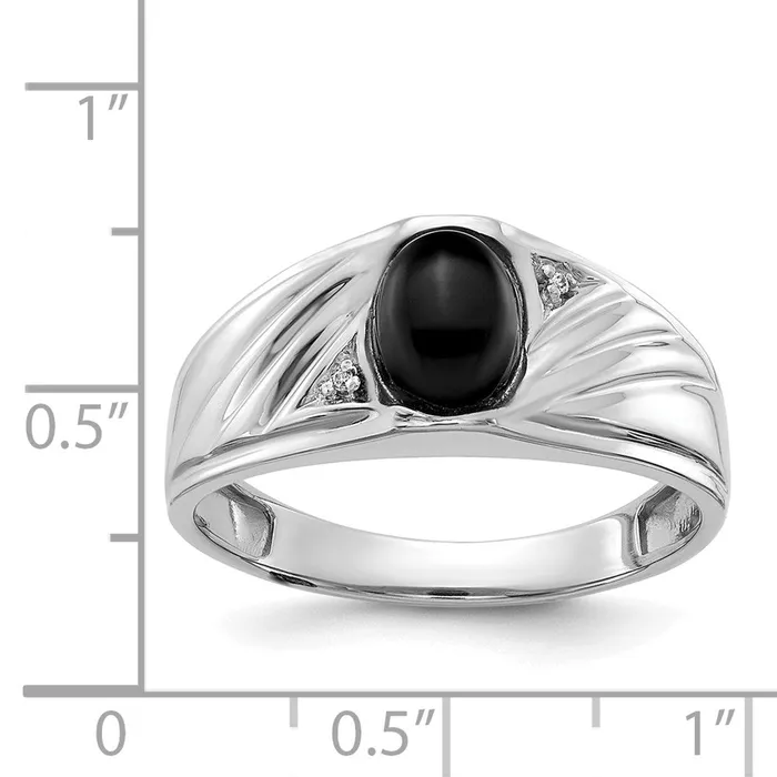 Goldiacom Rings 14k White Gold AA Real Diamond mens ring
