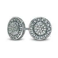 Goldia Earrings 02 CT TW Composite Diamond Frame Stud Earrings in Sterling Silver Goldia Earrings 02 CT TW Composite Diamond Frame Stud Earrings in Sterling Silver