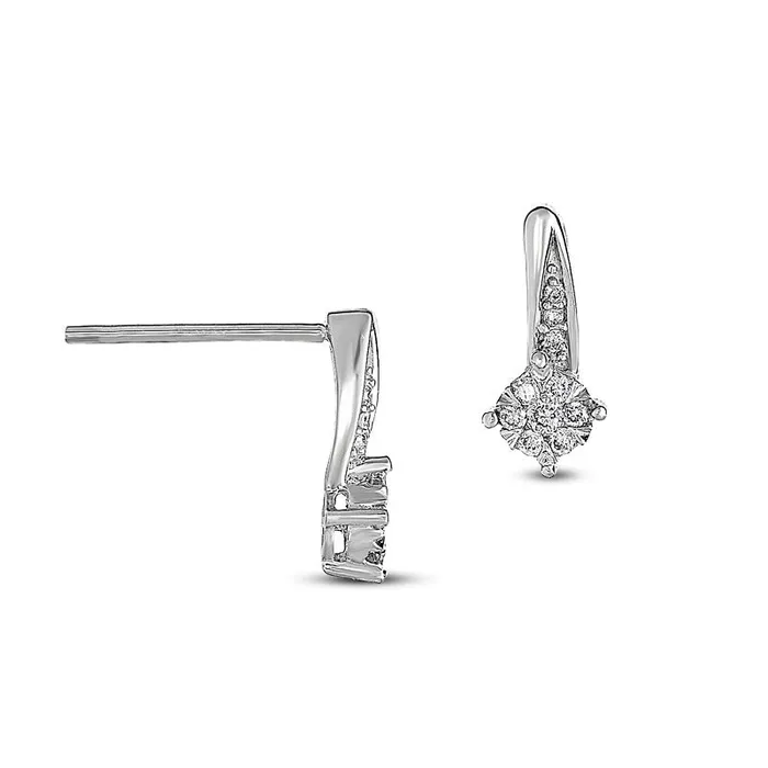 Goldia Earrings 025 CT TW Diamond Composite Drop Earrings in 10K White Gold Goldia Earrings 025 CT TW Diamond Composite Drop Earrings in 10K White Gold
