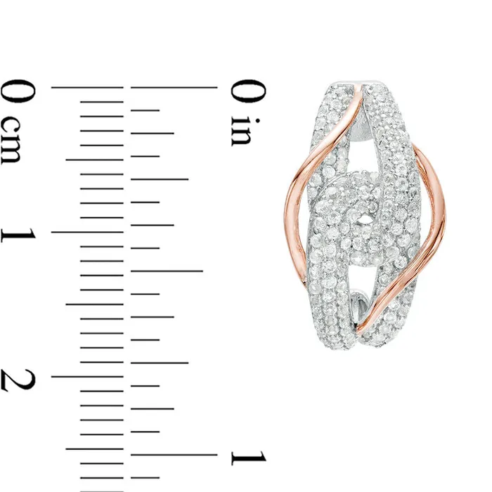 Goldia Earrings 1 CT TW Composite Diamond Bypass Drop Earrings in 14K TwoTone Gold Goldia Earrings 1 CT TW Composite Diamond Bypass Drop Earrings in 14K TwoTone Gold