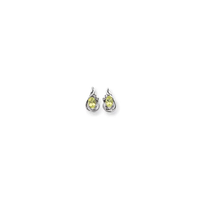 Goldia Earrings 14k White Gold WG Dia PE Earrings