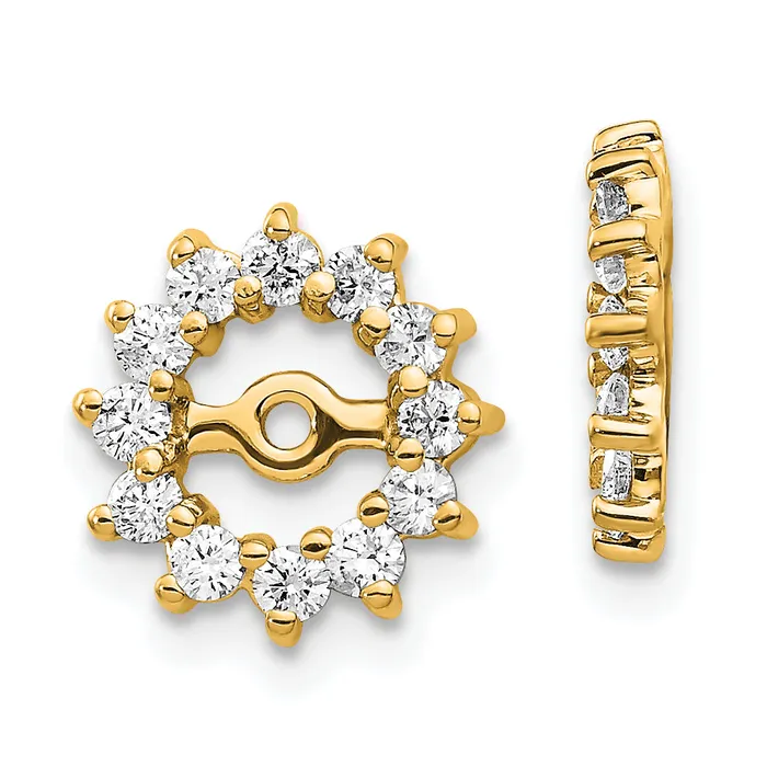 Goldia Earrings 14k Yellow Gold Lab Grown Diamond VSSI FGH Earring Jackets