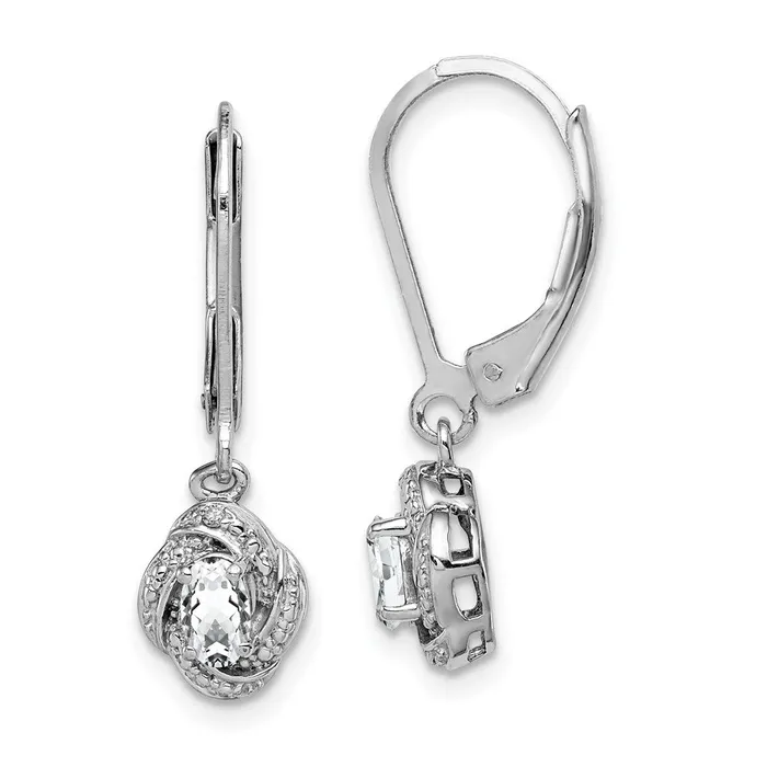 Goldia Earrings Sterling Silver Rhodiumplated Diamond u0026 White Topaz Earrings Goldia Earrings Sterling Silver Rhodiumplated Diamond u0026 White Topaz Earrings