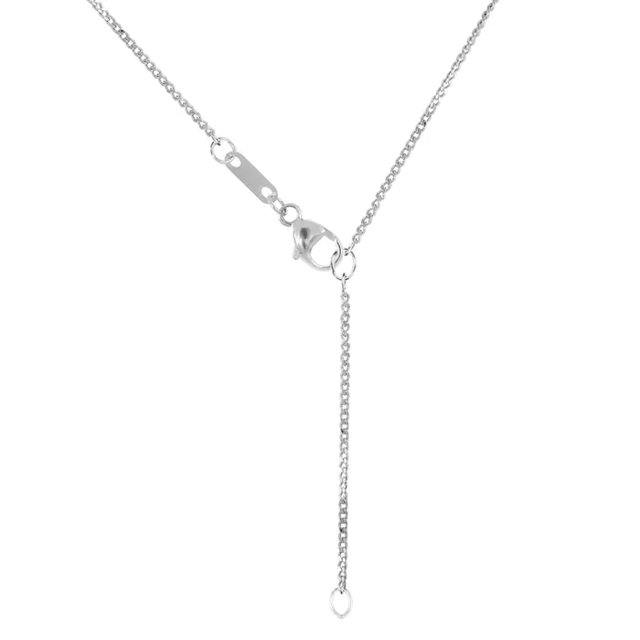 Goldia Necklaces 005 CT TW Natural Diamond Bead Frame Pendant in 10K White Gold Goldia Necklaces 005 CT TW Natural Diamond Bead Frame Pendant in 10K White Gold