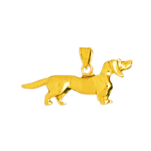 Goldia Necklaces 14K Gold Dachshund Dog Pendant