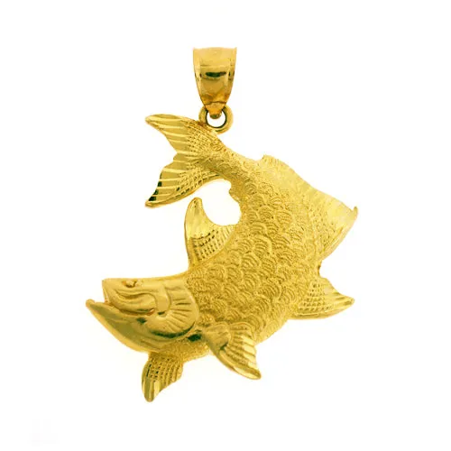Goldia Necklaces 14K Gold Sea Life Fish Pendant
