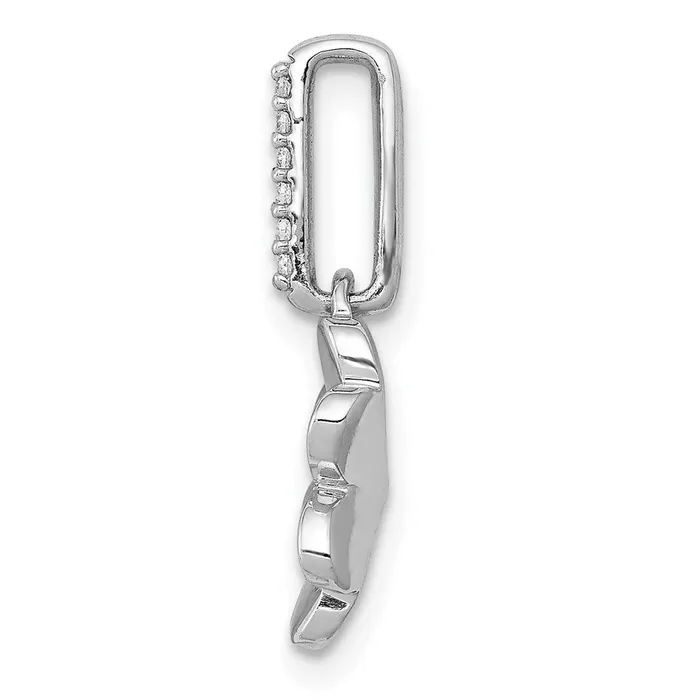 Goldia Necklaces 14k White Gold 115ct Real Diamond Four Leaf Clover Pendant