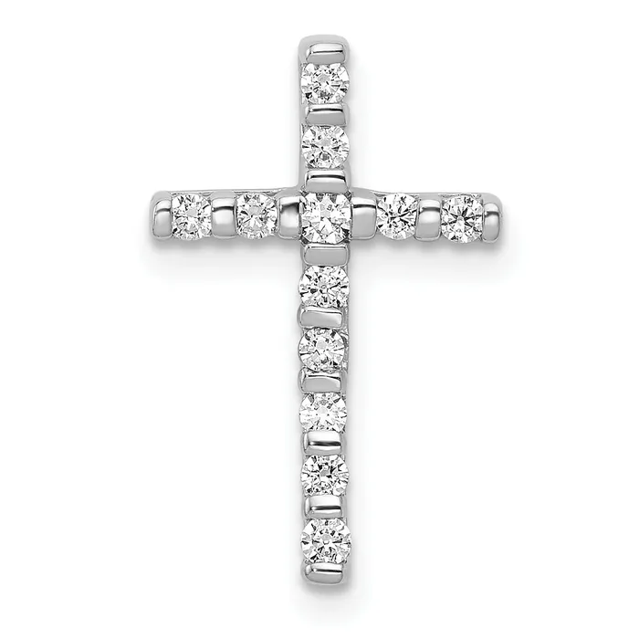 Goldia Necklaces 14k White Gold 14 Ct Lab Grown Diamond VSSI G Cross Chain Slide Pendant Goldia Necklaces 14k White Gold 14 Ct Lab Grown Diamond VSSI G Cross Chain Slide Pendant