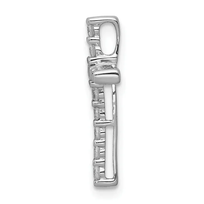 Goldia Necklaces 14k White Gold 14 Ct Lab Grown Diamond VSSI G Cross Chain Slide Pendant
