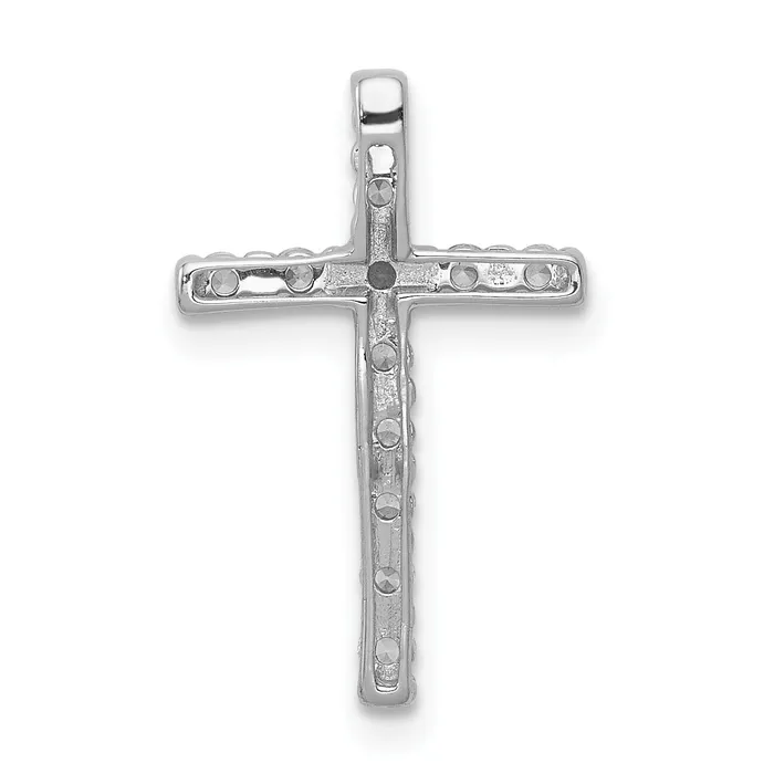 Goldia Necklaces 14k White Gold 14 Ct Lab Grown Diamond VSSI G Cross Chain Slide Pendant