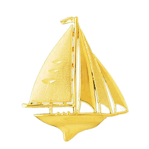 Goldia PreStyled Sets 14K Gold 45MM Sailboat Pendant