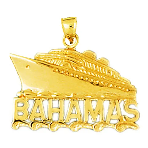 Goldia PreStyled Sets 14K Gold Bahamas Cruise Ship Pendant