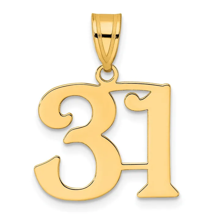 Goldia PreStyled Sets 14k Yellow Gold Polished Number 31 Pendant