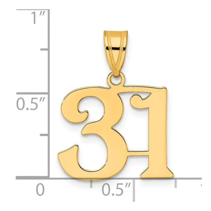 Goldia PreStyled Sets 14k Yellow Gold Polished Number 31 Pendant