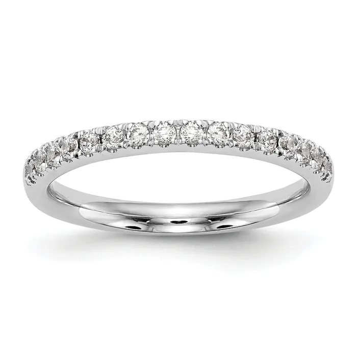 Goldia Rings 005ct CZ Solid Real 14k White Gold Wedding Wedding Band Ring