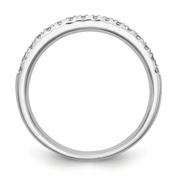 Goldia Rings 005ct CZ Solid Real 14k White Gold Wedding Wedding Band Ring