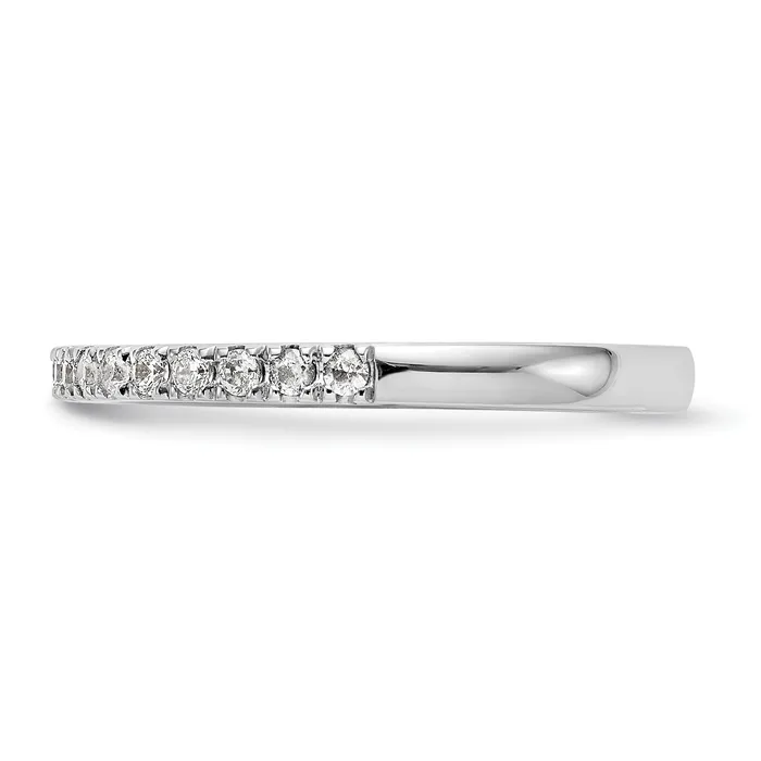 Goldia Rings 005ct CZ Solid Real 14k White Gold Wedding Wedding Band Ring