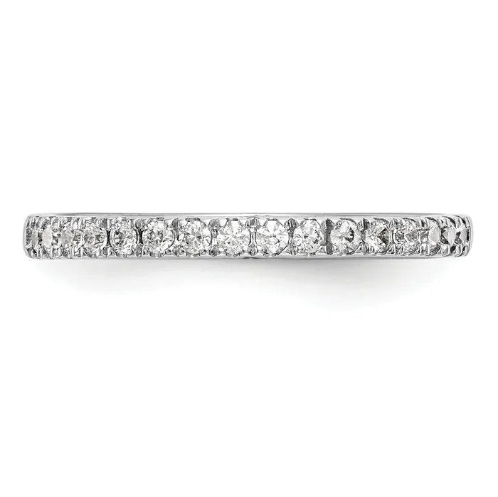 Goldia Rings 005ct CZ Solid Real 14k White Gold Wedding Wedding Band Ring