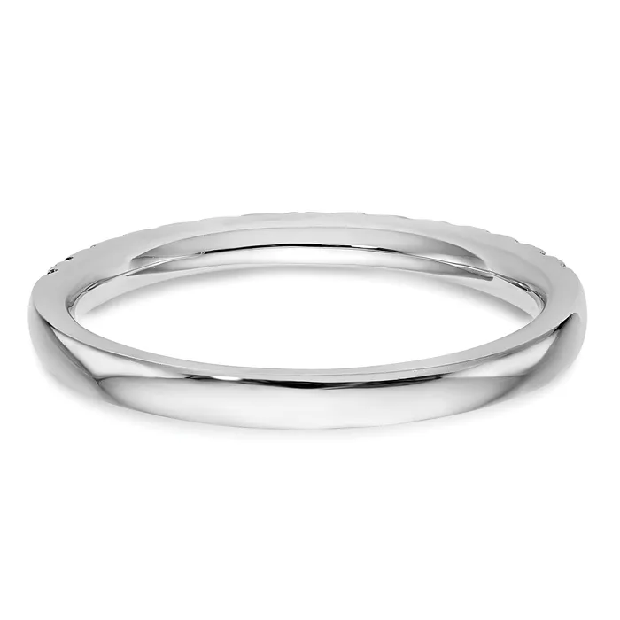 Goldia Rings 005ct CZ Solid Real 14k White Gold Wedding Wedding Band Ring