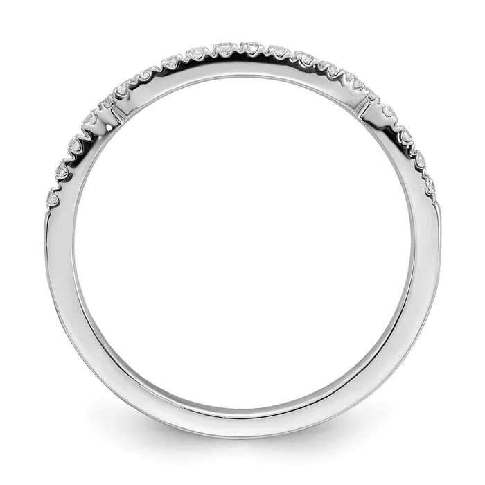 Goldia Rings 016ct CZ Solid Real 14k White Polish Matching Wedding Wedding Band Ring