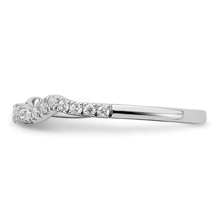 Goldia Rings 016ct CZ Solid Real 14k White Polish Matching Wedding Wedding Band Ring