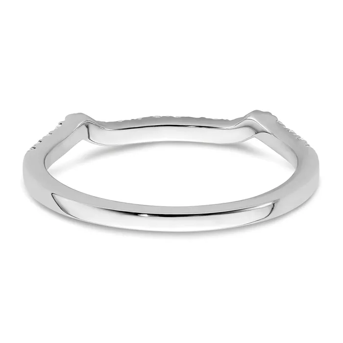 Goldia Rings 016ct CZ Solid Real 14k White Polish Matching Wedding Wedding Band Ring